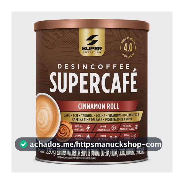 Desincoffee Supercafe Cinnamon Roll 220g - Super Nutrition Cinnamon Roll