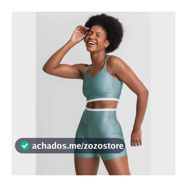 Conjunto Feminino Academia Shorts E Top Alcinha Fitness Verde Liso M