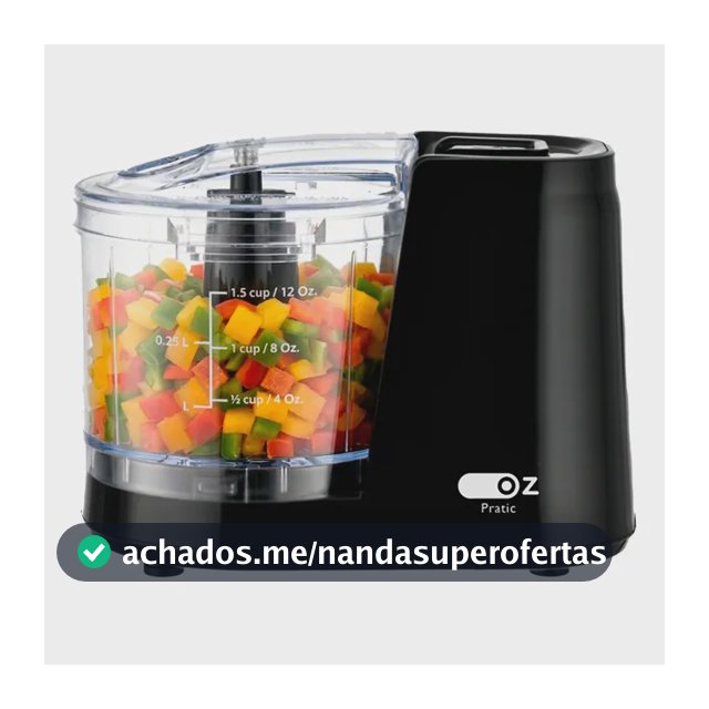 Processador E Triturador De Alimentos 400ml Elétrico 220v Preto 220v