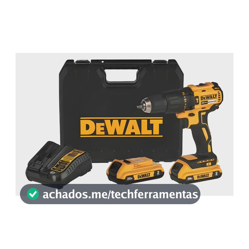 Parafusadeira E Furadeira De Impacto 13mm 20v Dewalt Dcd7781d2 Com 2 Baterias, Carregador E Maleta Amarelo bivolt