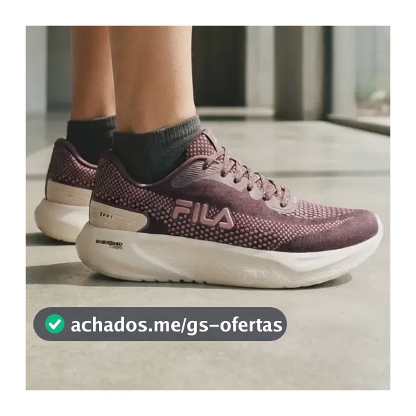 Tênis Fila Spry Feminino Caminhada Conforto Original Oferta Marrom/vinho/castanho Liso 37 Br