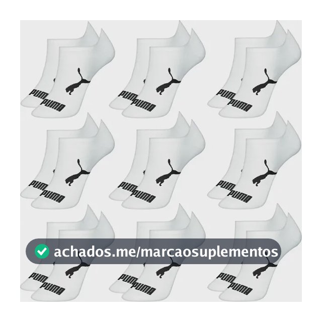 Kit 9 Pares Meias Puma Sapatilha Cano Curto Baixo Original