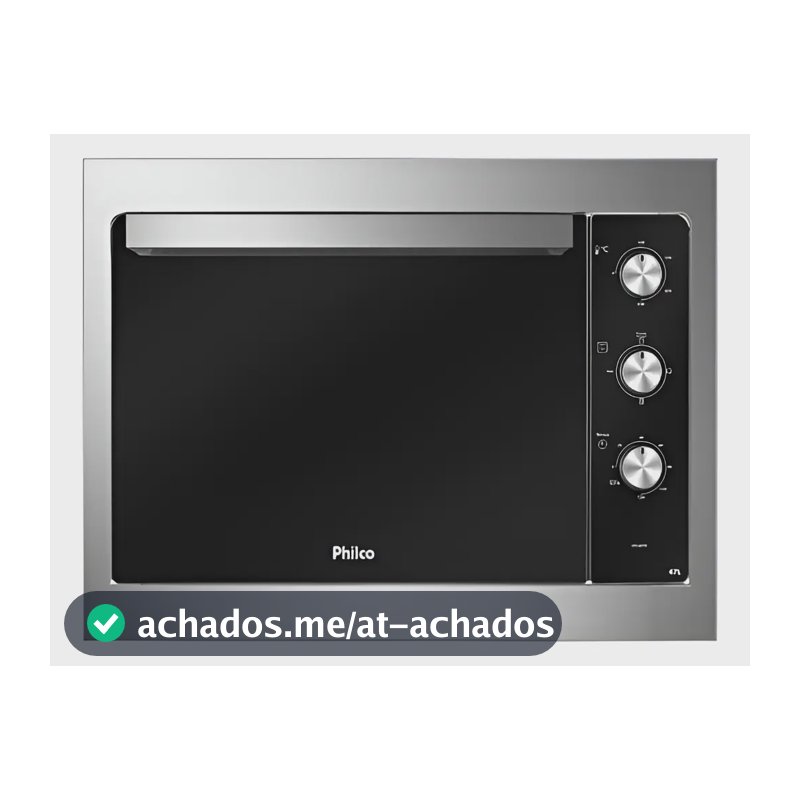 Forno Elétrico De Embutir Philco Pfe47e Esmaltado Dupla Resi Cor Aço escovado