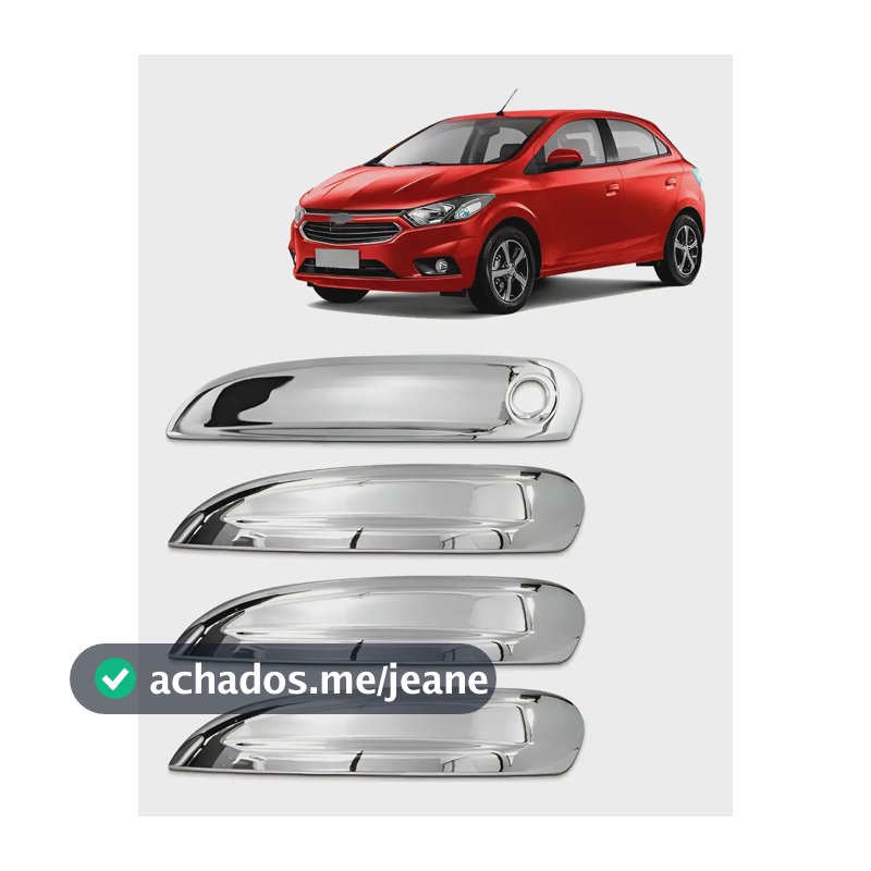 Apliques Maçanetas Colors Chevrolet Onix Joy 2013 Até 2019 Cromado