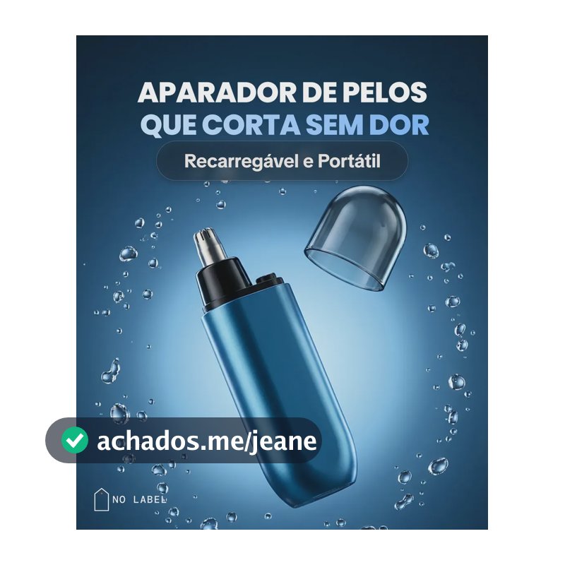Aparador de Pelos Nariz e Orelha Recarregável Silencioso Azul