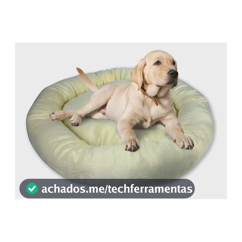 Caminha Pet Redonda De Pelúcia Aleplush Para Cachorros E Gatos G Cor Baunilha