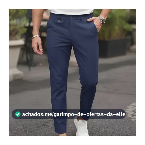 Calça Masculina Alfaiataria Italiana Moderna Social Aba
