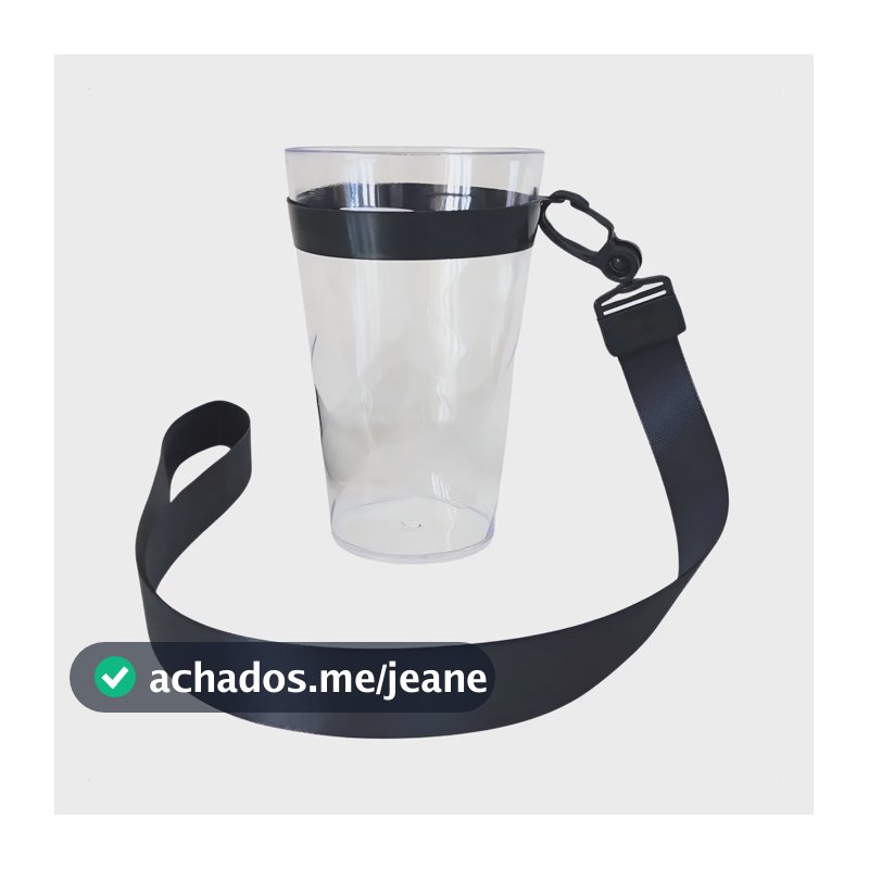 20 Copo Twister 500ml Tirante Alça Cordão Atacado Varejo Kit Cristal