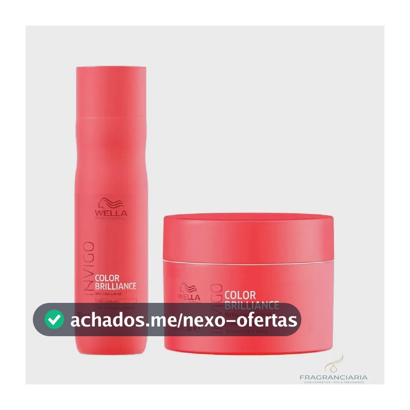 Kit Wella Profissional Invigo Color Brilliance - Shampoo 250ml + Máscara 150ml - Proteção Da Cor
