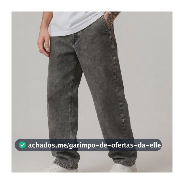 Calça Balão Jeans Masculina Baggy Larga Streetwear Estonada