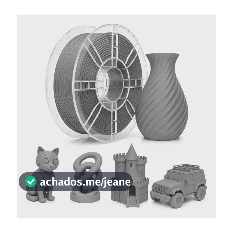 Filamento Pla Matte Sol3d 1kg 1,75mm Para Impressão 3d Cinza