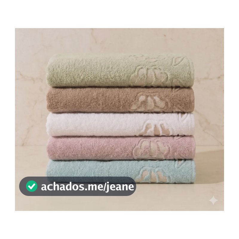 Kit 5 Toalhas Rosto Guadalupefelpudas Macia 500g/m2