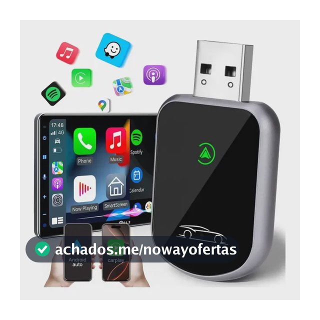 Adaptador Bluetooth Portátil Sem Fios Carplay E Android Auto