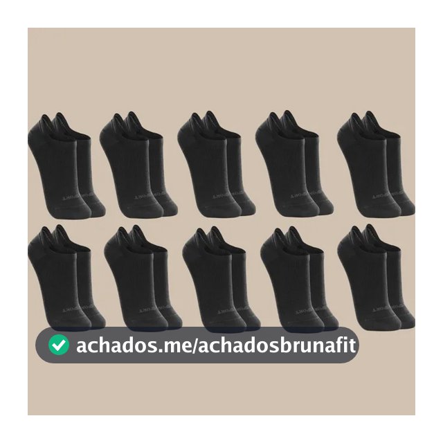 Kit 10 Pares De Meias Lupo Soquete Invisível Sport