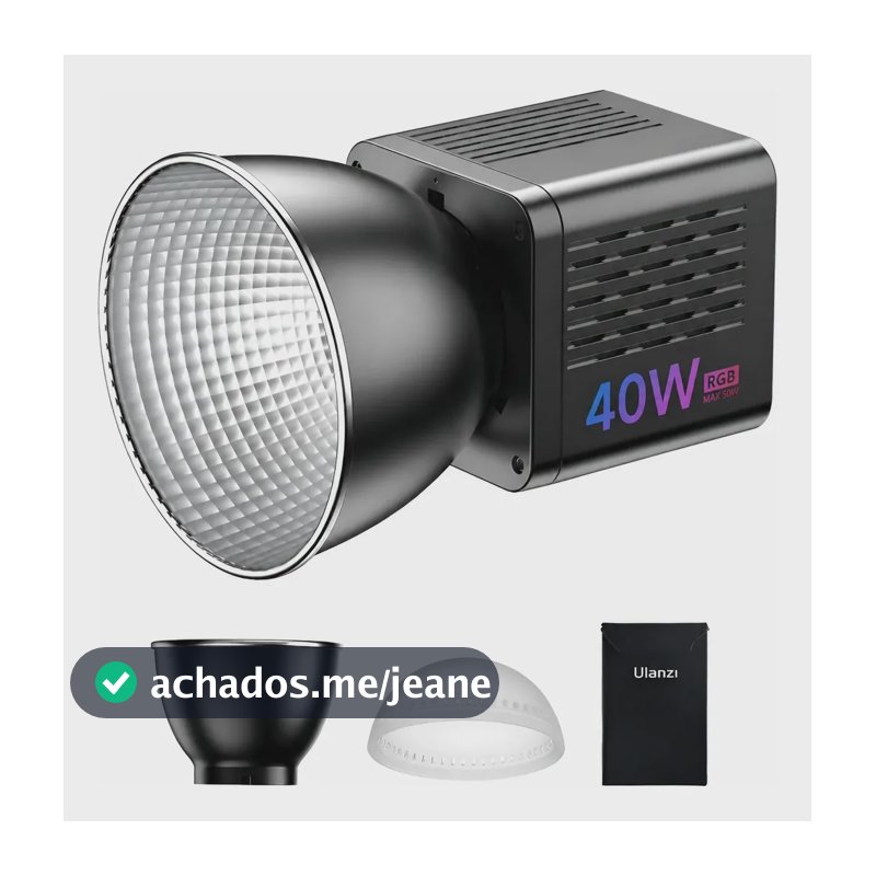 Ulanzi 40w Rgb Iluminação Contínua Multicolorida Luz Led