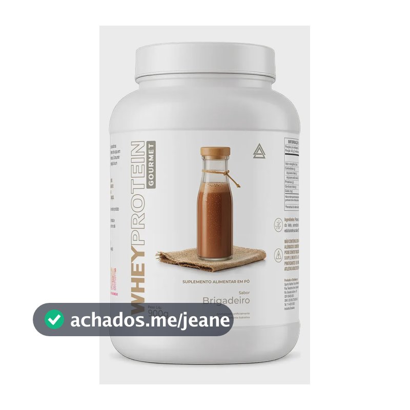 Whey Protein 100% Gourmet 900g - Diversos Sabores Sabor Brigadeiro