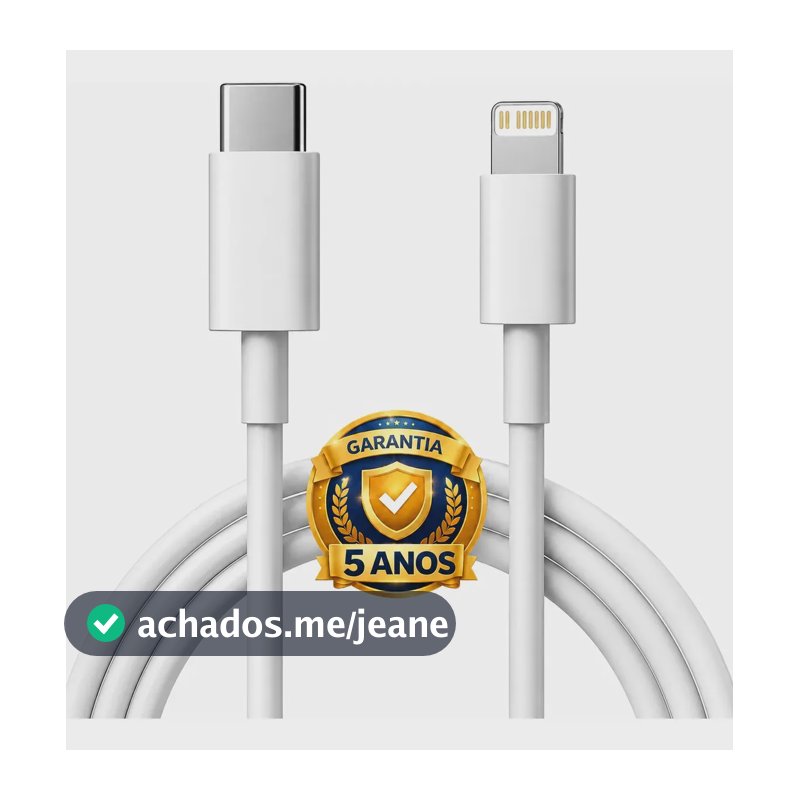 Cabo Carregador Turbo Tipo C Para iPhone 8 X Xr 11 12 13 14 Pro Max Cor Branco Dtimp