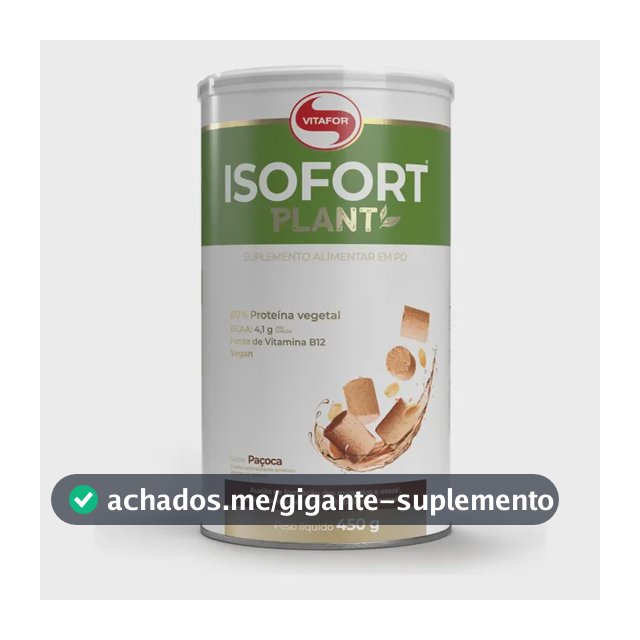 Isofort Plant 450g Paçoca Vitafor Paçoca