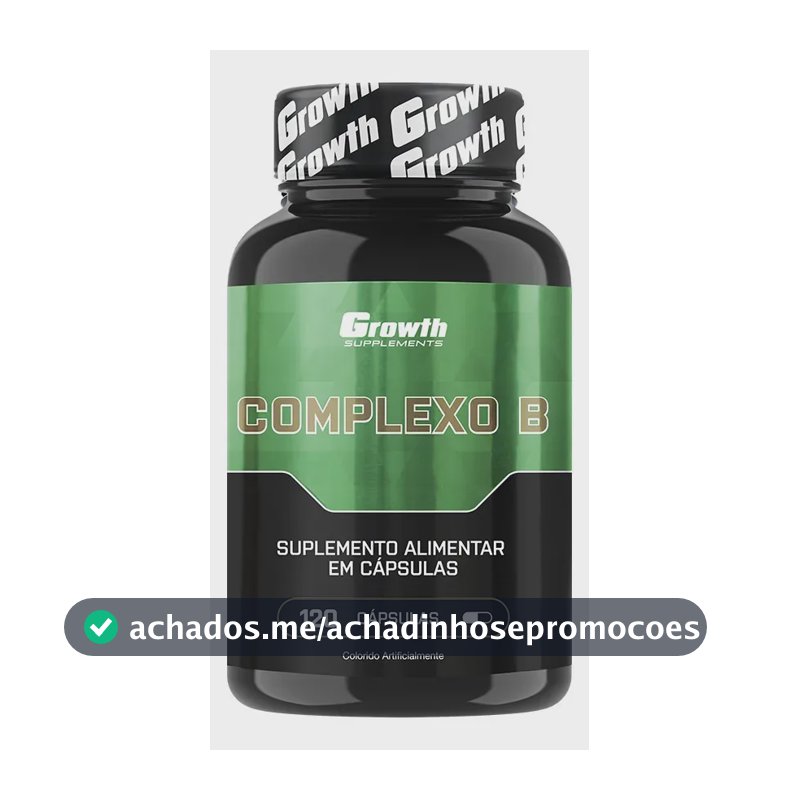 Vitamina Complexo B 120 Cápsulas Growth Supplements