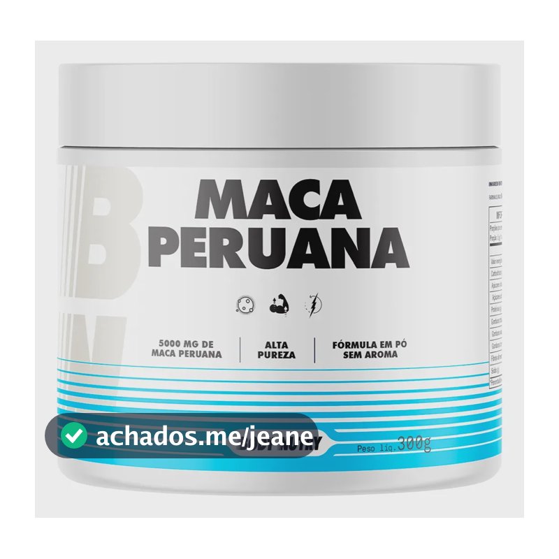 Maca Peruana Negra 300g 5000mg Black Pura Energia Disposição Vitalidade Premium Para Homens e Mulheres 5g Por Dose - Body Nutry