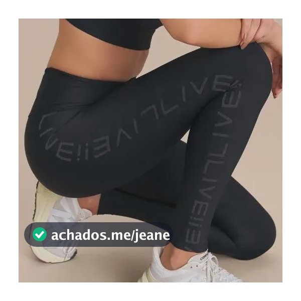 Calça Legging Fuso Icon Neo Live Preto Onyx Liso G
