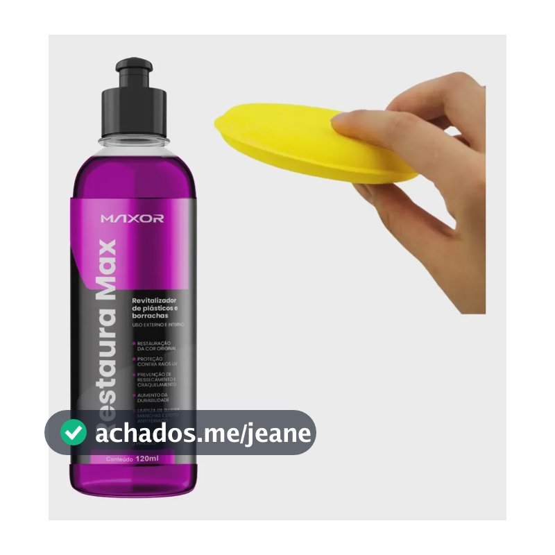 Revitalizador De Plastico Borracha Restaura Max 120ml Maxor