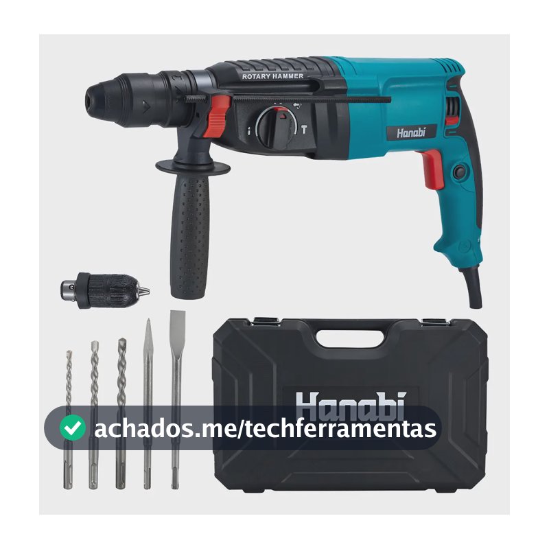Martelete Perfurador Rompedor Professional Hanabi LB220V-5001H 26mm 1300w Sds Cor Azul-petróleo Frequência 60hz