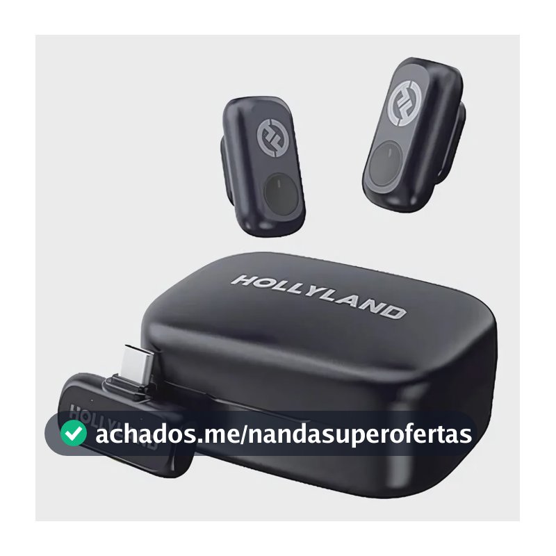 Microfone Hollyland Lark A1 Duo Usb-c cor Preto