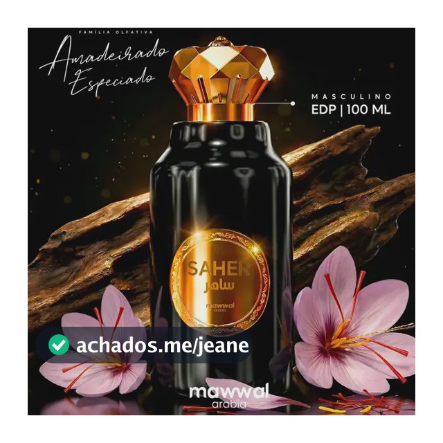 Perfume Mawwal Arabia Fantasy Saher 100ml Amadeirado, Especiados