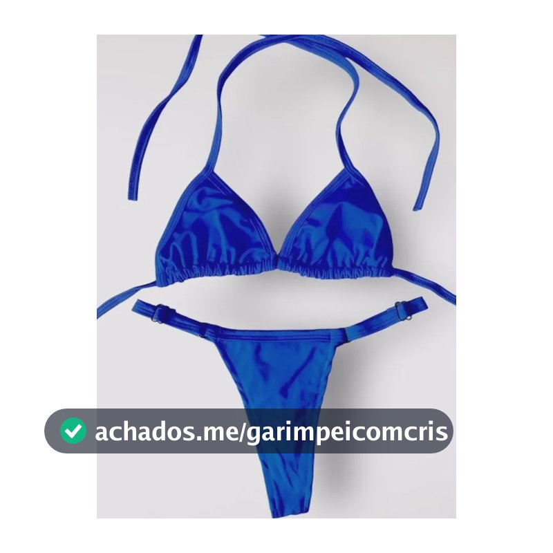 Biquíni Cortininha Fio Dental Marquinha Praia Promoção Moda Azul-escuro P