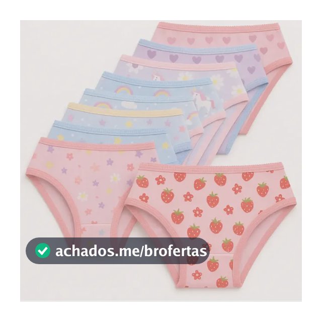 Kit 10 Calcinhas Algodão Infantil Criança Atacado Revenda