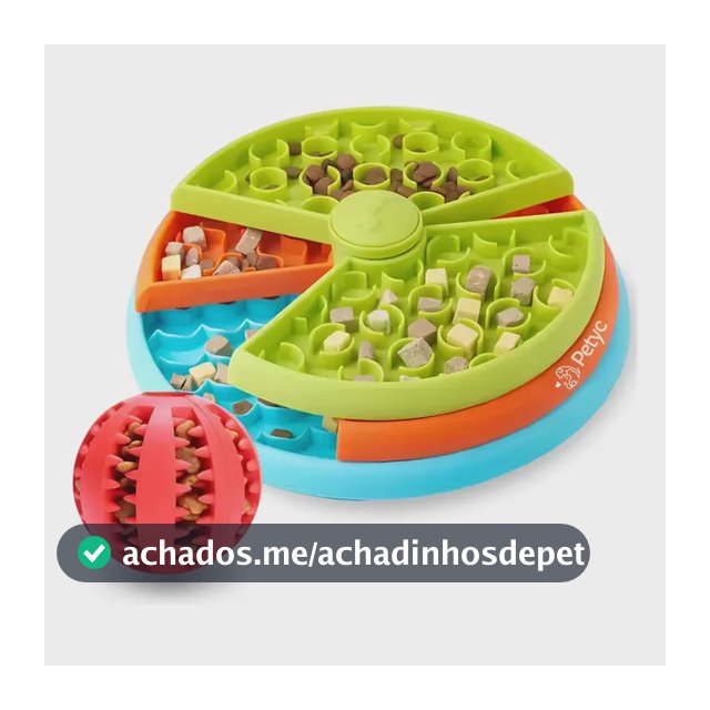 Comedouro Labirinto + Bolinha Porta-Petisco Cães Gatos Alimentação Gradual Estímulo Mental Antigula Refeição Saudável Brinquedo Interativo Dispenser Ração Petiscos Base Antiderrapante