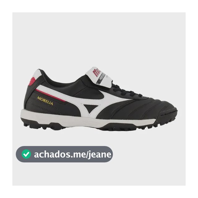 Chuteira Mizuno Society Morelia Ii Pro Preto/branco