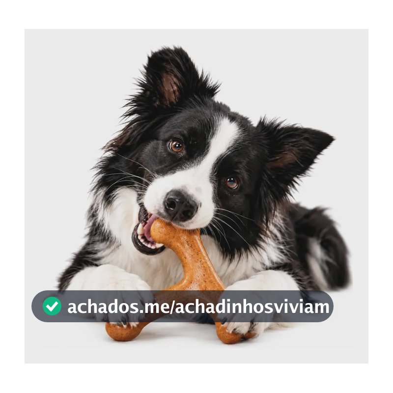 Osso Mordedor Bacon Resistente Para Cães M Marrom-escuro