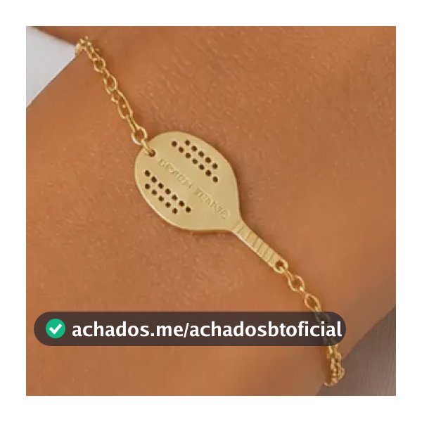 Pulseira Raquete Beach Tennis Tênis Banhada Ouro 18k Garanti