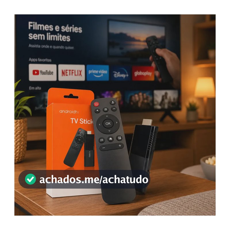 Tv Stick 4k Android Chromecast Smart Hdmi Wifi Ao Vivo Preto Padrão