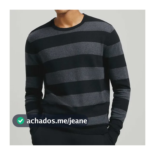 Blusão Básico Masculino Listrado Em Tricô De Algodão Hering