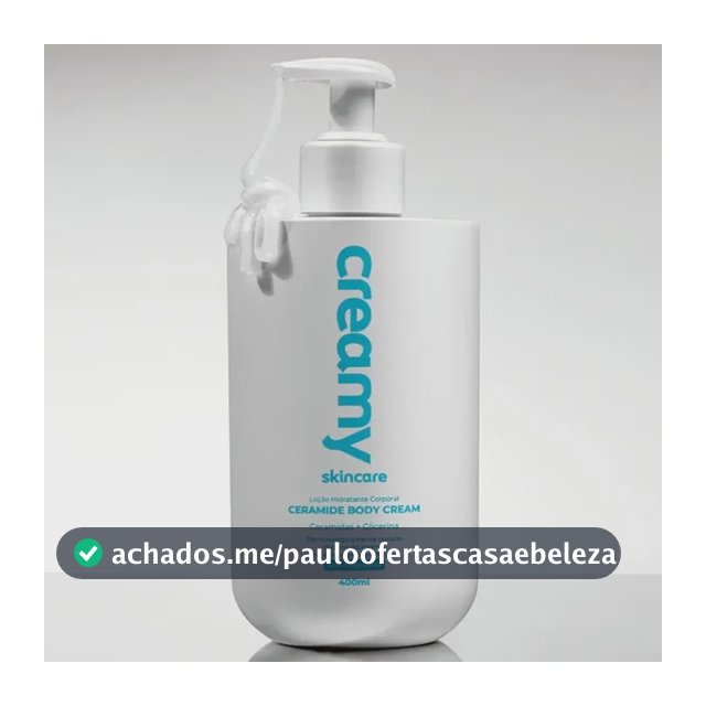 Creamy Skincare Ceramide 400ml | Aumento da Hidratação, Maciez, Firmeza da Pele, Rápida Absorção, Sem Fragrância e Hipoalergênico | Todos os Tipos de Pele