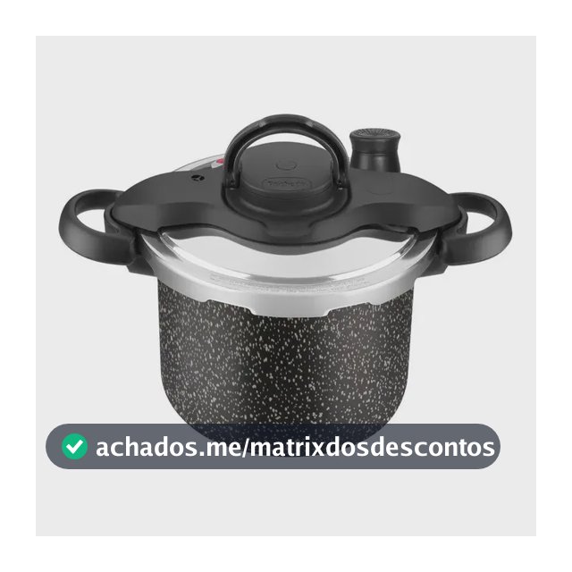 Panela De Pressão Rochedo Clipso Stone Pro 4,5l Preto