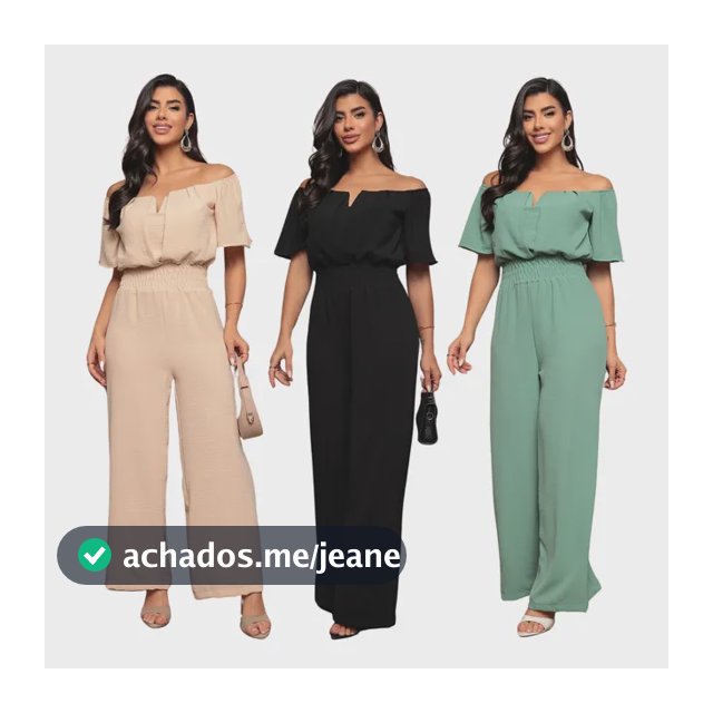 Macacão Feminino Longo Pantalona Ciganinha Acinturado