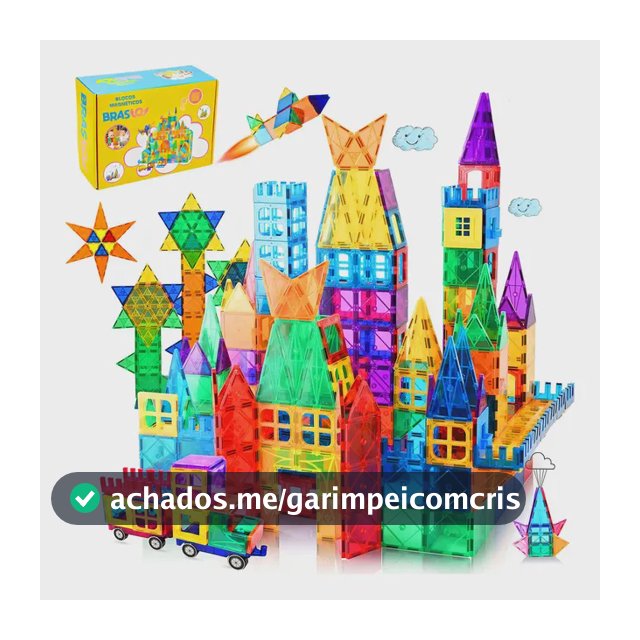 Brastoy Blocos Magnéticos Brinquedo Educativo Educação Infantil 65 Pecas Construção Empilhamento Jogo