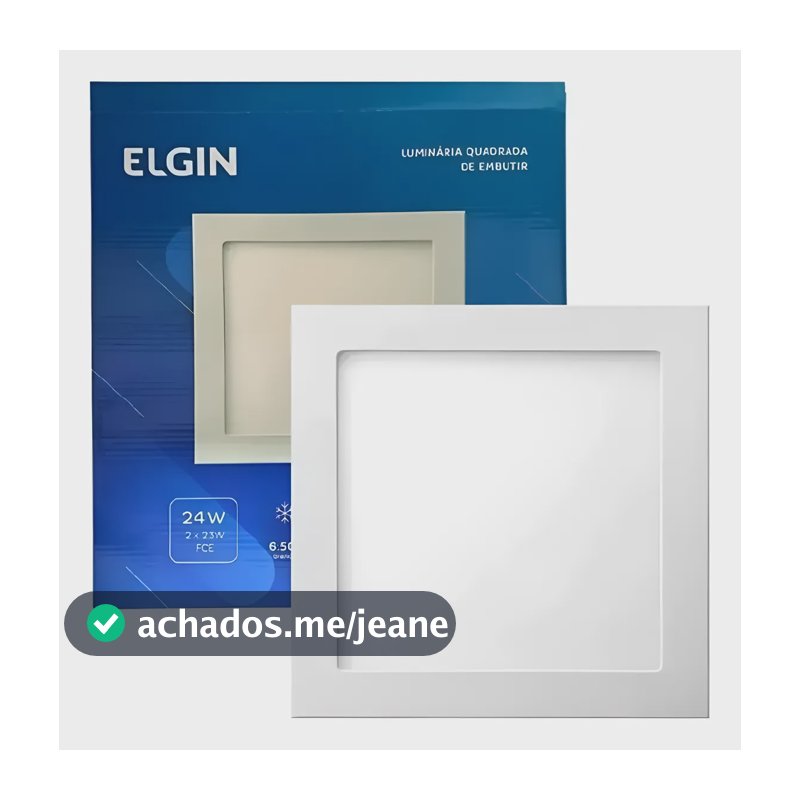Plafon Elgin Painel Embutir 24w Branco-frio 6500k 127/220v Branco