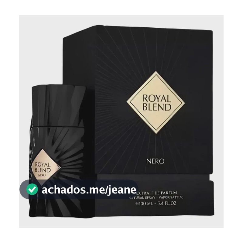 Eau de Parfum Fragrance Word Royal Blend Nero de 100 mL Unissex