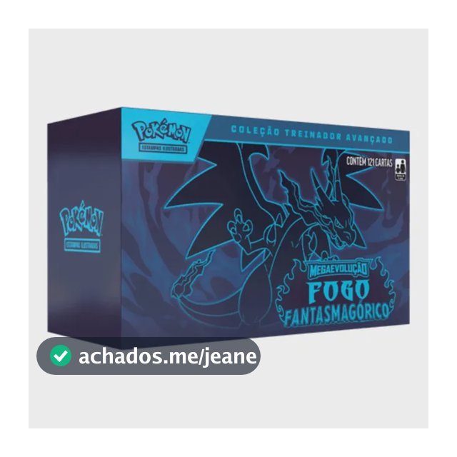 Elite Trainer Box Fogo Fantasmagórico Pokemon com 121 Cards Copag