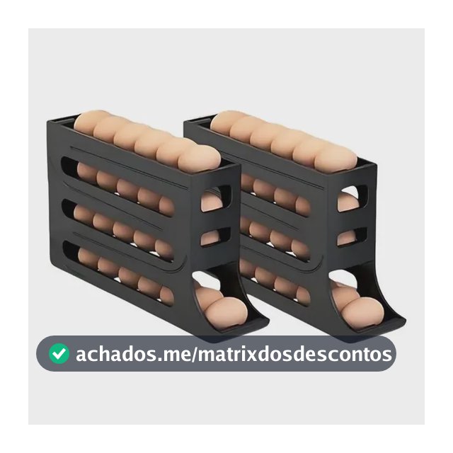 Kit 2 Porta Ovos Organizador Geladeira Dispenser 4 Andares