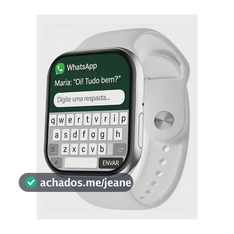 Smartwatch Mini Gps 38mm Serie 10 P/ Pulso Fino Lançamento P Prateado