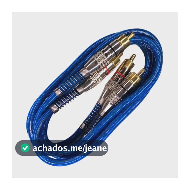 Cabo Rca Blindado 1m 5mm Ponta Ouro - 2 Macho