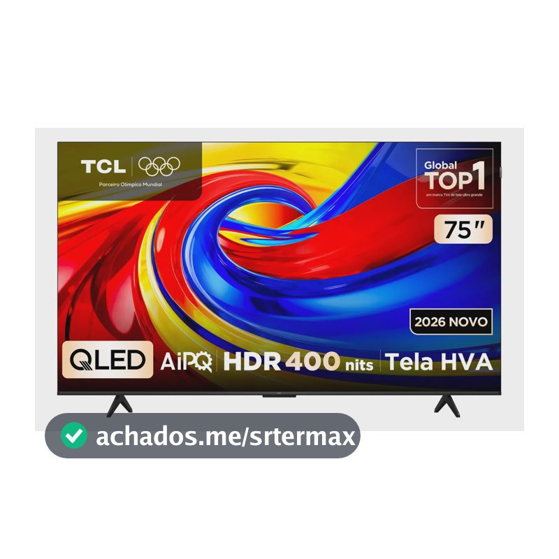Smart TV TCL 75 Polegadas QLED 4K P7L WiFi Bluetooth Google TV HDR10+ 120 Hz VRR AIPQ 75P7L