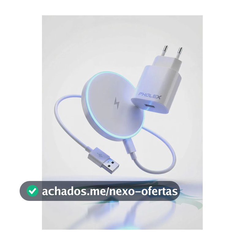 Carregador Indução Magnético Sem Fio Turbo Compatível Com iPhone 11 12 13 14 15 16 Pro Max Samsung Galaxy S25 S24 S23 S22 S21 S20 Fe Ultra Xiaomi Motorola Branco Pholex
