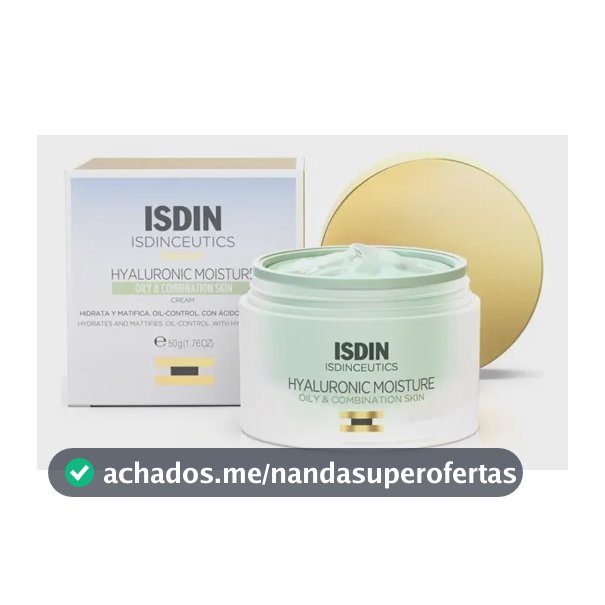 ISDIN Creme Hidratante Anti-Idade para Pele Oleosa Isdinceutics Hyaluronic Moisture Oily Skin - 50g